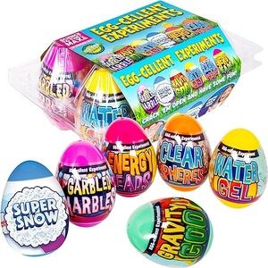 Be Amazing! Toys Egg-Cellent Experiment - 6 Pack Science Experiments for Children- Egg-Shaped Activity Kit for Boys and Girls - Easter Party Favor or Basket Stuffer - STEM for Kids 8+