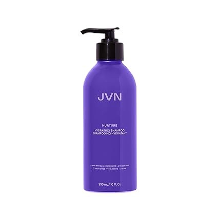 JVN Nurture Hydrating Shampoo, Moisturizing Shampoo for All Hair Types, Detangles & Softens Hair, Made with Clean Hemisqualane (10 Fl Oz)